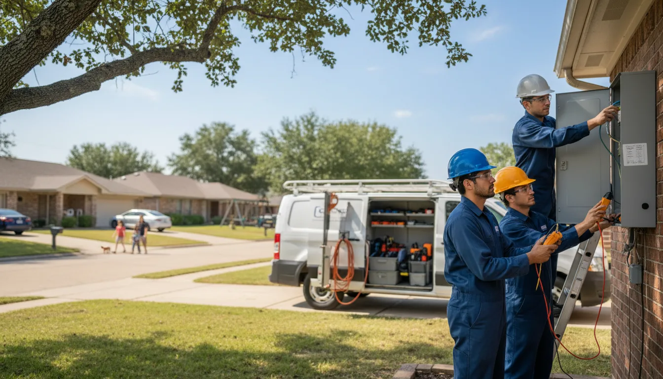 Certified electrician providing emergency electrical services in Higbee, MO
